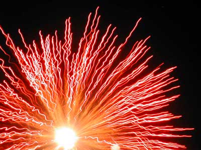 feu d'artifice fete des brodeuses ....
